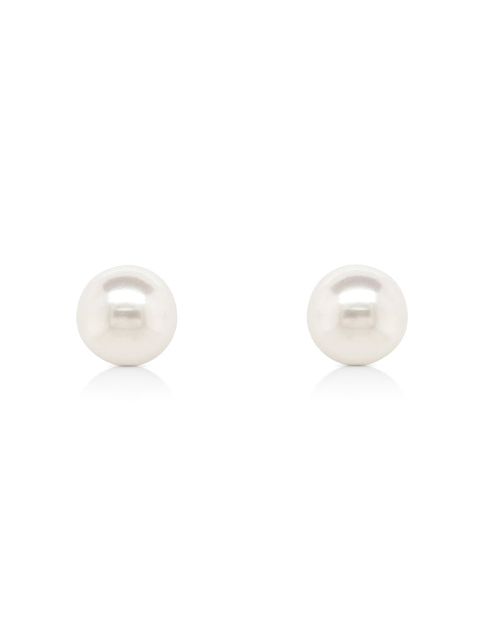 Akoya Cultured Pearl Studs, 18K Yellow Gold, 5.5-6mm