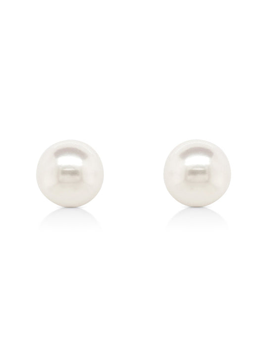 Akoya Pearl Studs, 9K Yellow Gold, 8-8.5mm