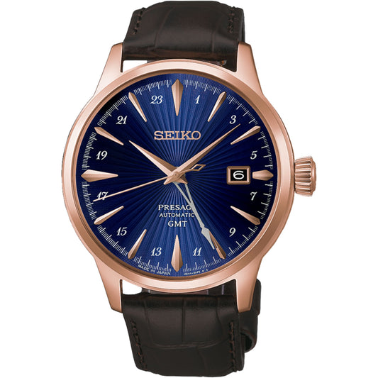 HCB005J Seiko Presage Automatic G.M.T, Leather Strap