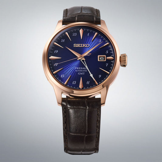 HCB005J Seiko Presage Automatic G.M.T, Leather Strap