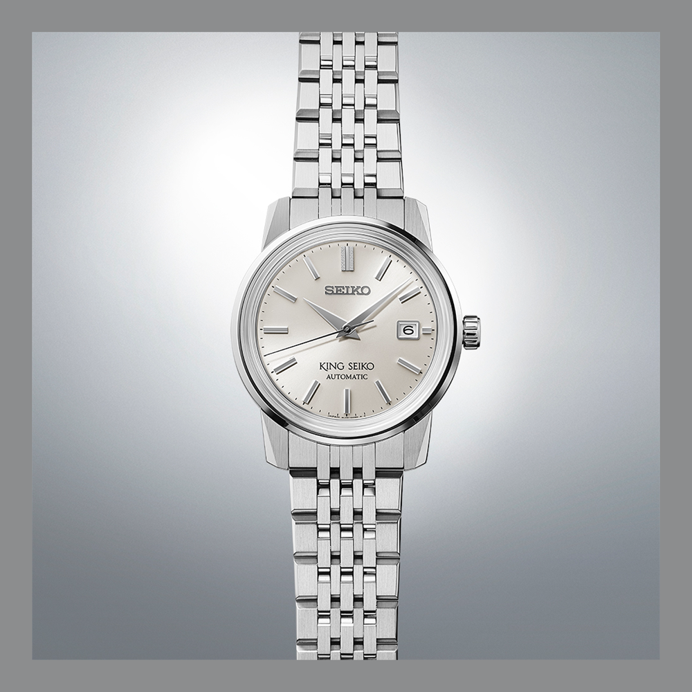 King Seiko Silver Dial SJE089J Automatic Watch on a Bracelet Band