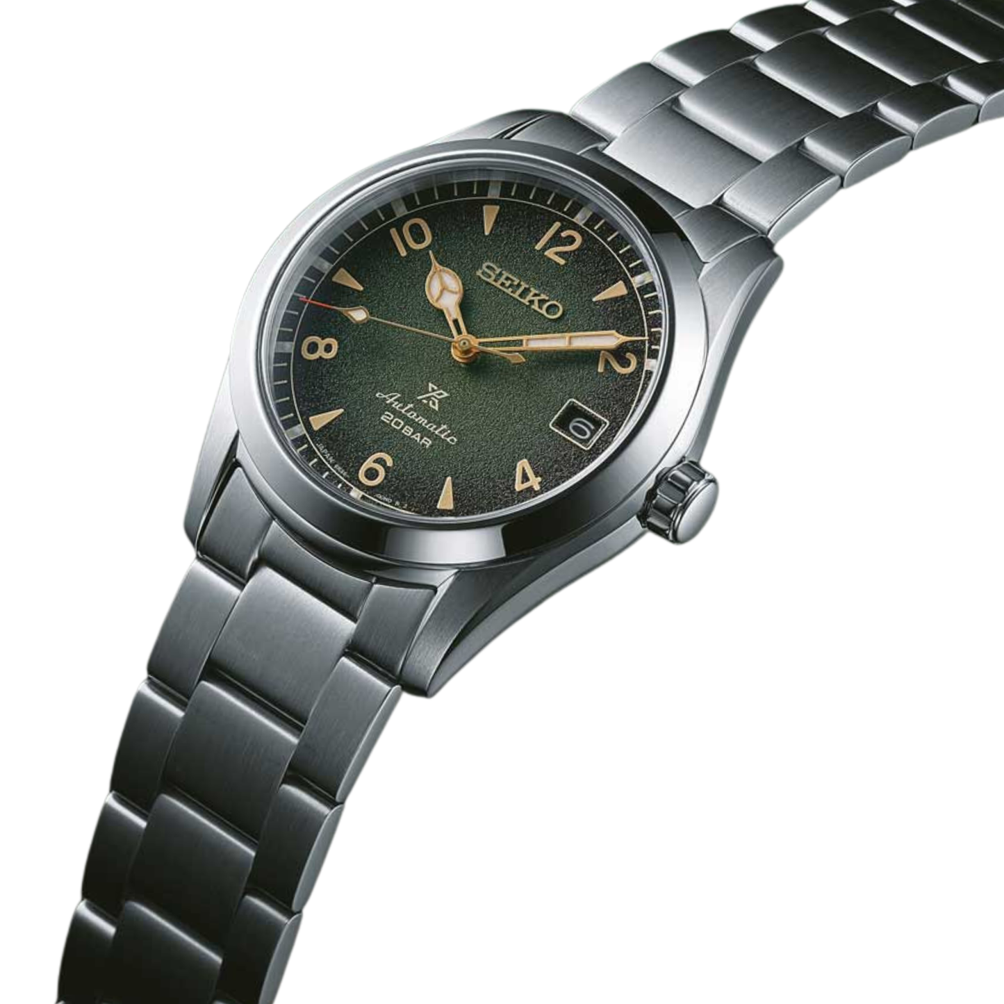 Seiko SPB155J1 Prospex Mens Steel automatic bracelet watch.