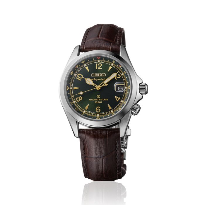 SPB507J Seiko Prospex Alpinist Automatic Green Dial, Leather Strap