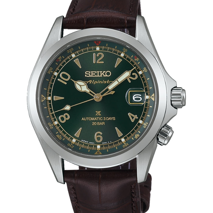 SPB507J Seiko Prospex Alpinist Automatic Green Dial, Leather Strap