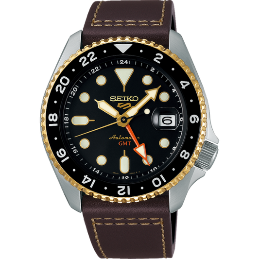 Seiko 5 SSK036K Automatic GMT, Leather Strap