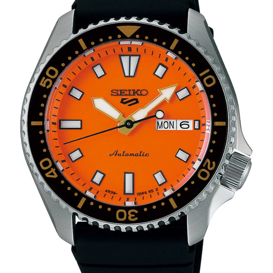 Seiko 5 SRPL89K Sports, Silicone strap