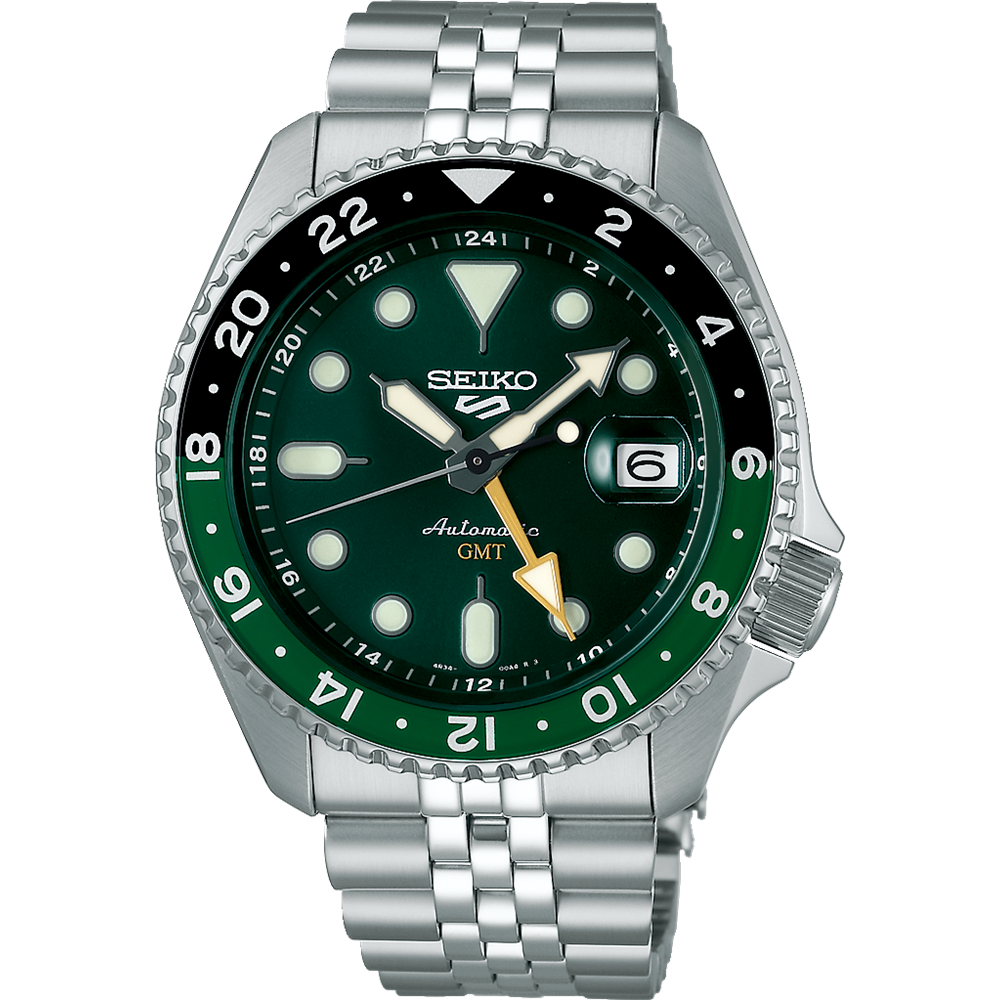 Seiko 5 SSK035K Automatic GMT, Green Dial