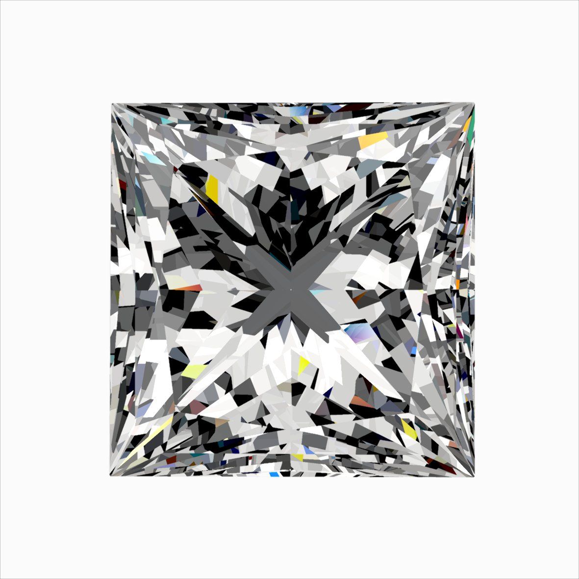 0.40 Carat H-VS2 Princess Cut Diamond